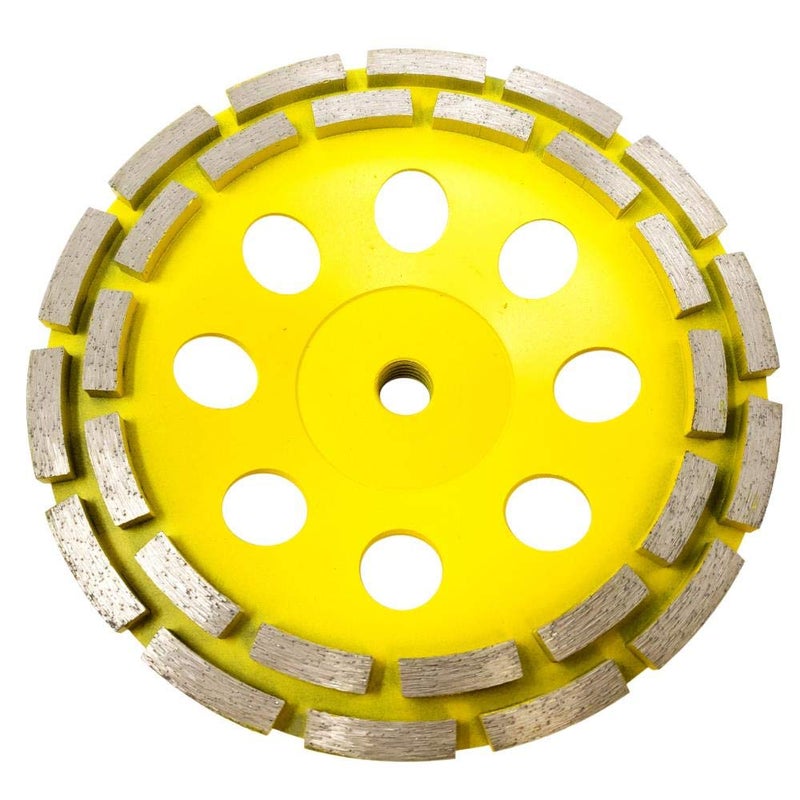 Stadea CWD205H Concrete Grinding Wheel 7 Inch Double Row Diamond Cup Grinding Grinder Wheels Disc for Concrete Masonry Stone Granite Grinding